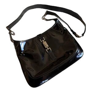 Gucci Black Patent Crossbody Jackie